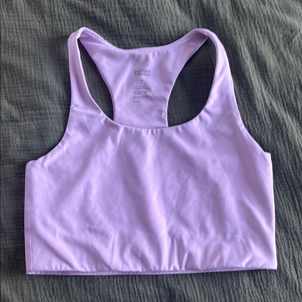 Girlfriend Collective Lavender Racerback Sports Bra